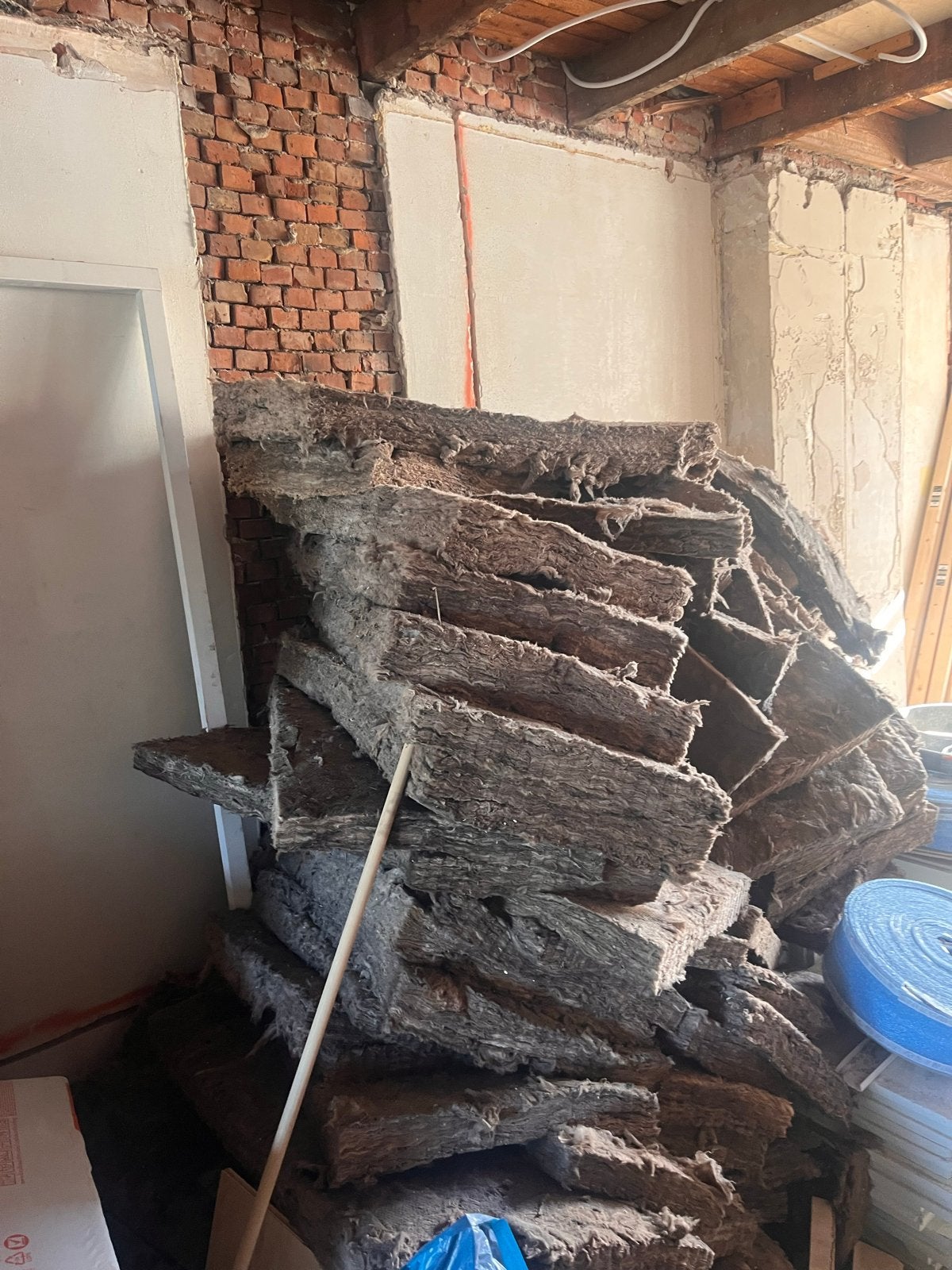 Akoestisch isolatiemateriaal - ca. 60 m2, Doe-het-zelf en Verbouw, Isolatie en Afdichting, Ophalen, Gebruikt, Steenwol, 15 m² of meer