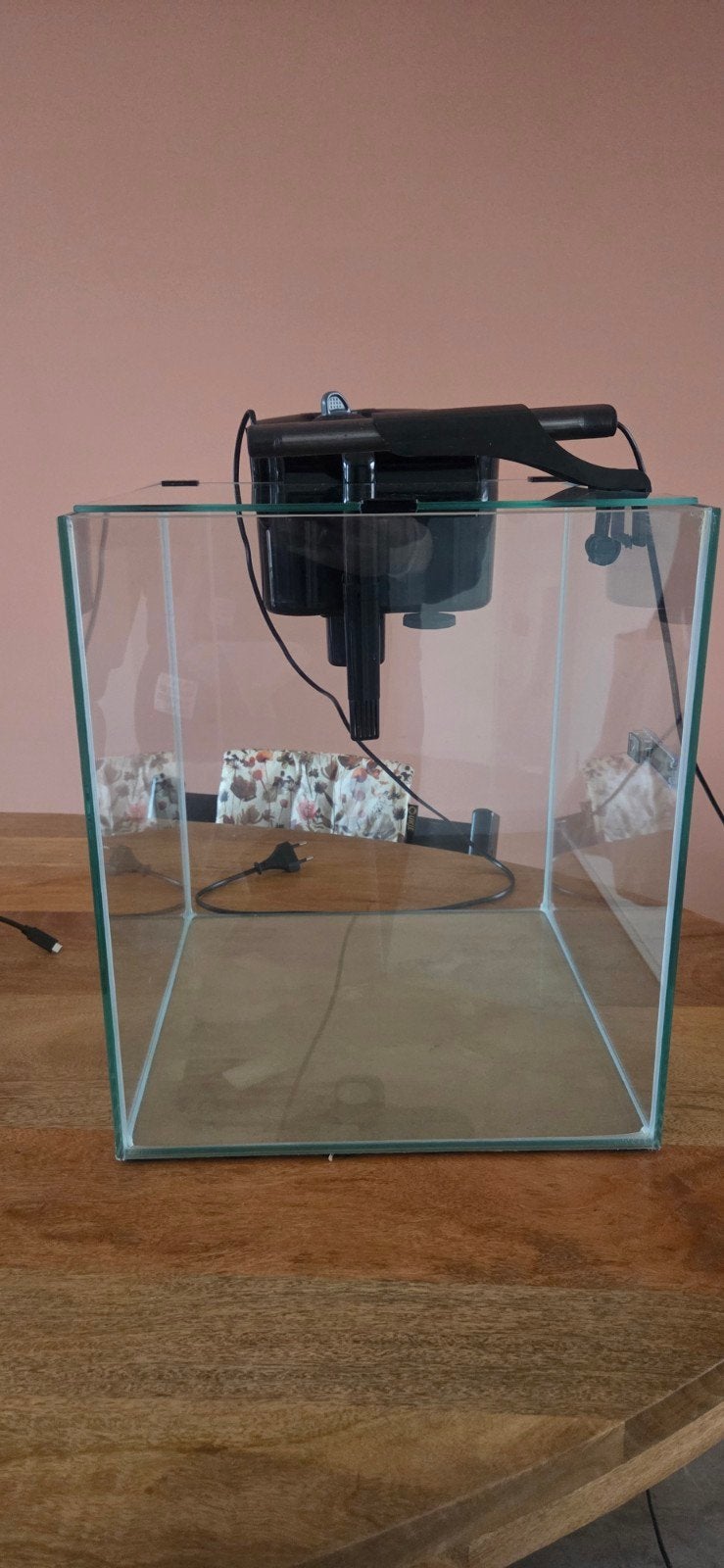 vierkant aquarium met pomp en lamp, Ophalen, Osaka, Zo goed als nieuw, Leeg aquarium