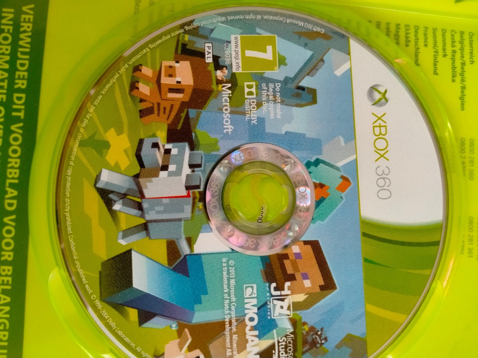 Minecraft voor Xbox 360, Ophalen, Zo goed als nieuw