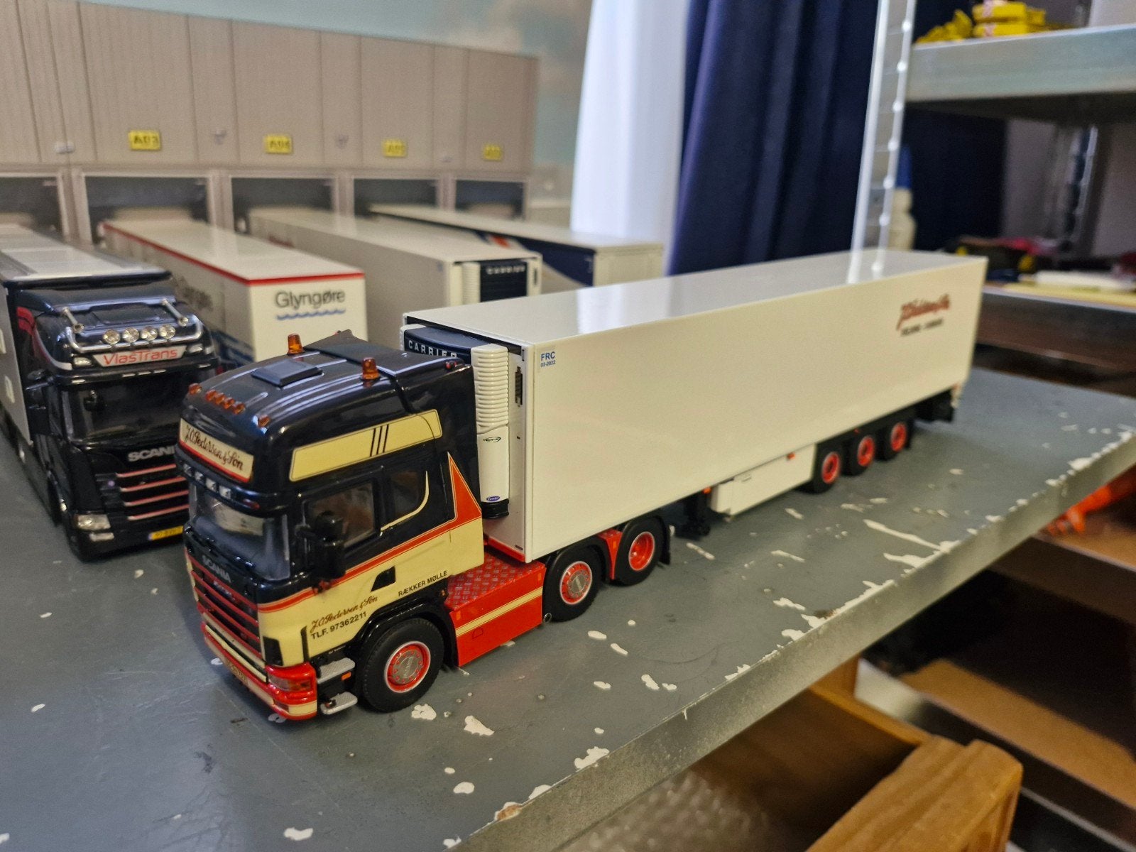 scania met koeltrailer wsi van j.o.pedersen, Ophalen of Verzenden, Zo goed als nieuw, Bus of Vrachtwagen, Wsi