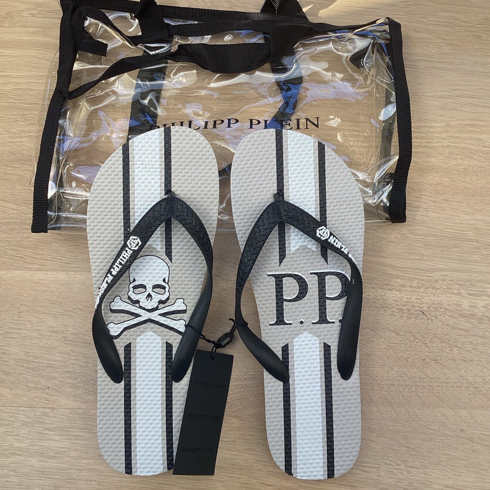 Philipp Plein slippers - Maat 40-41, Ophalen of Verzenden, Nieuw, Zwart, Overige typen