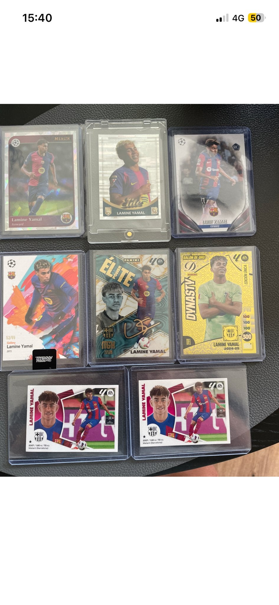 Lamine Yamal Voetbal Kaarten Collectie - FC Barcelona, Verzamelen, Sportartikelen en Voetbal, Ophalen of Verzenden, Zo goed als nieuw