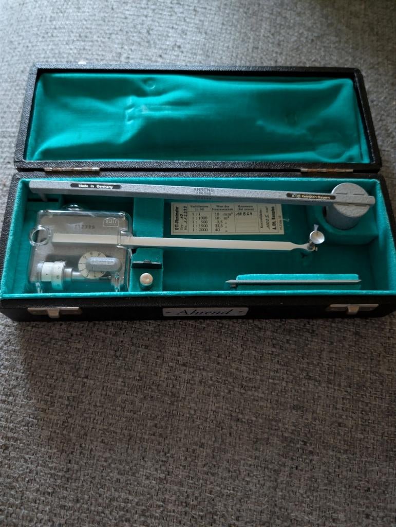 Ahrend vintage Planimeter in Koffer - Made in Germany, Ophalen of Verzenden