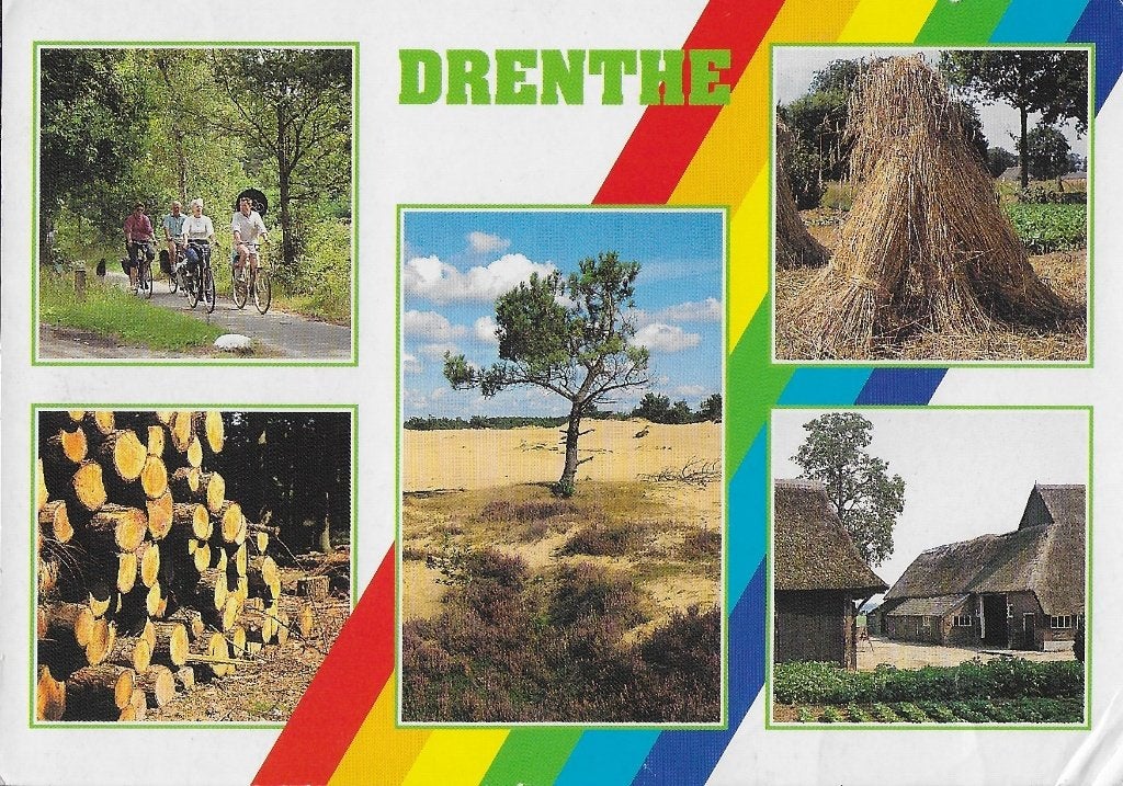 Q563 gelopen ansichtkaart drenthe, Ophalen of Verzenden, 1980 tot heden, Gelopen, Drenthe