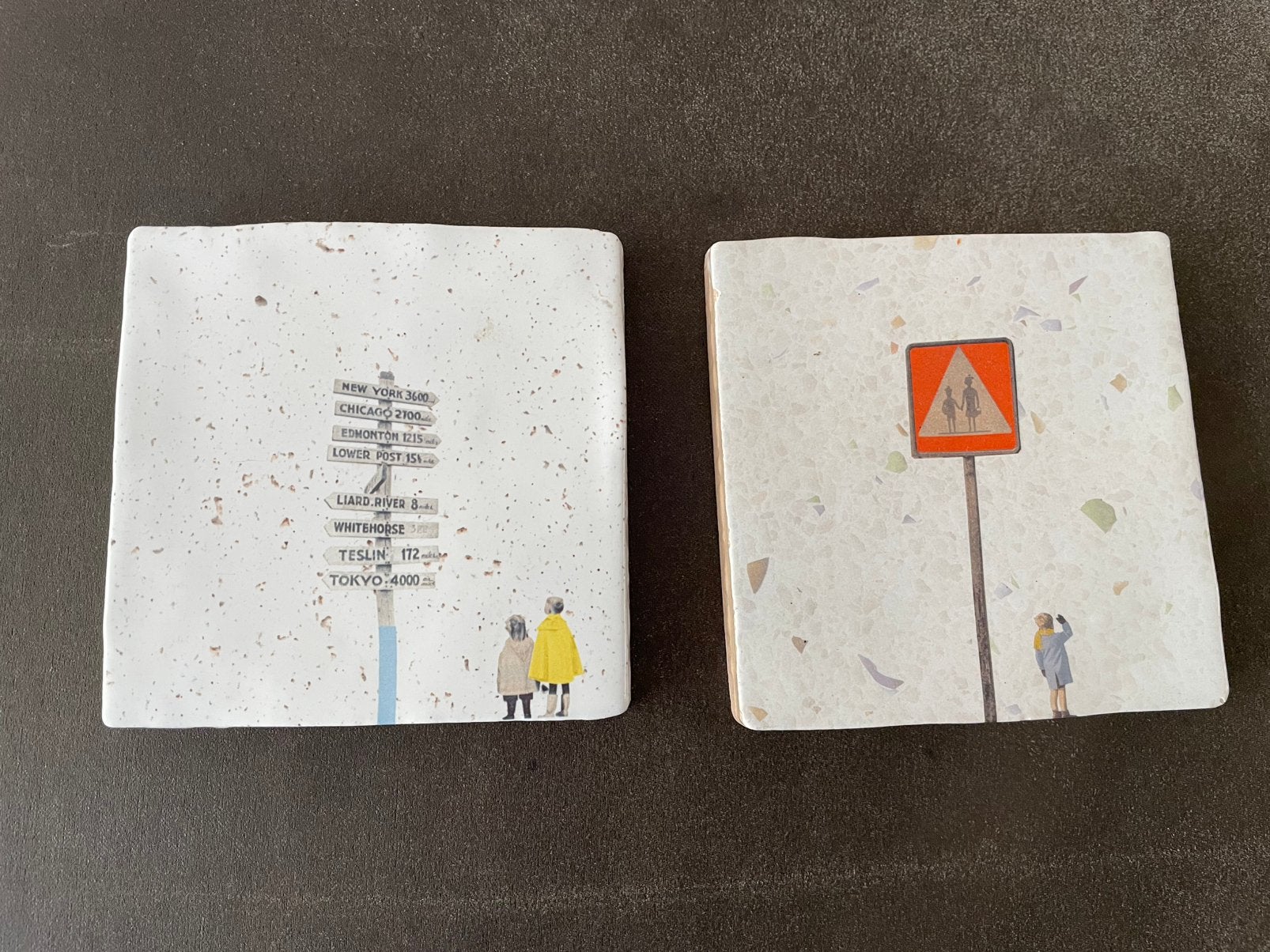 2 tegeltjes decoratie, Ophalen, Zo goed als nieuw, Speelkaart(en)