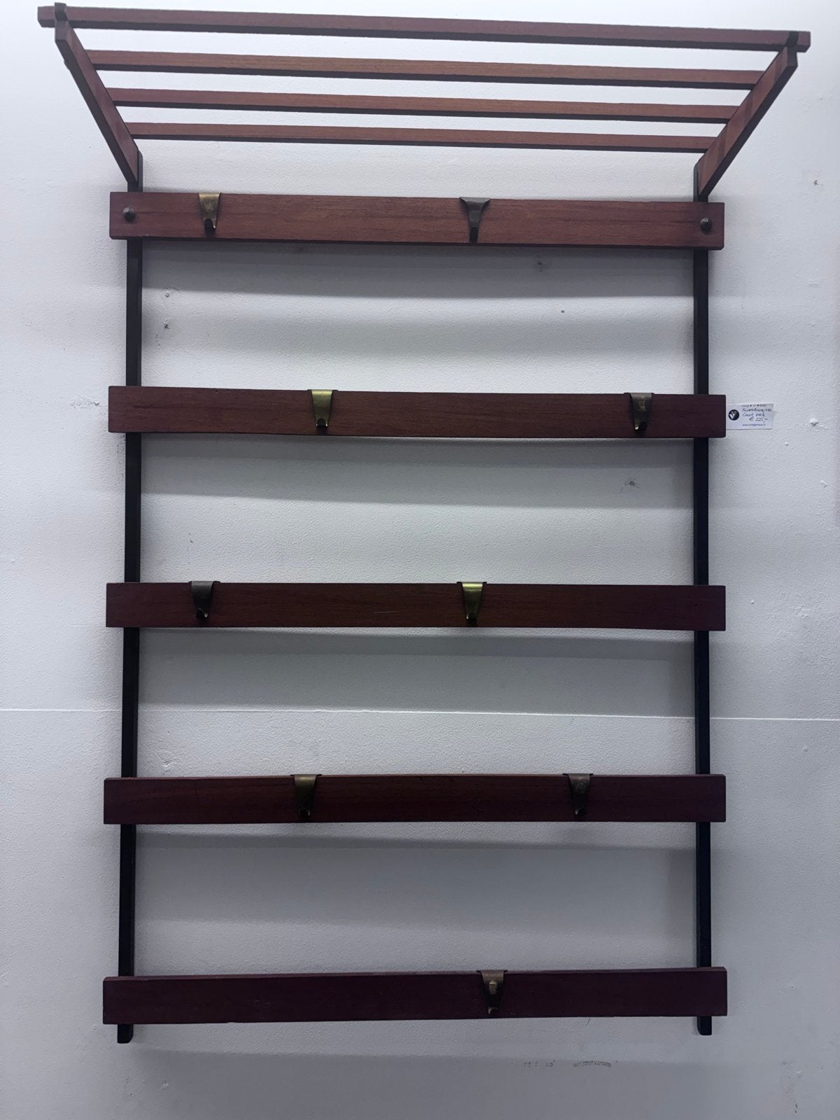 Mid-century modern wandkapstok - Scandinavisch design, Huis en Inrichting, Woonaccessoires | Kapstokken, Gebruikt, 100 tot 150 cm