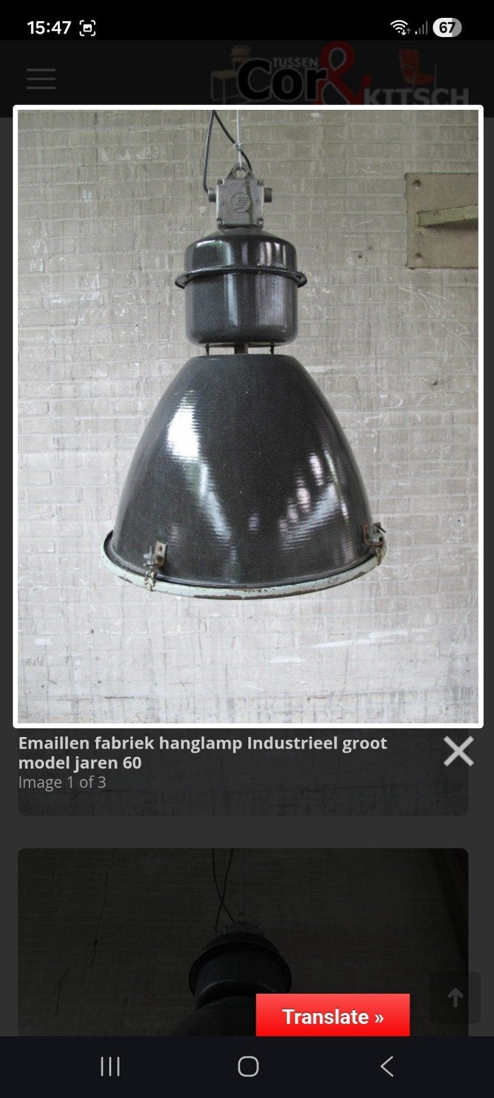 Industriële hanglampen, omgebouwd naar led. Zie omschrijving, Ophalen, 50 tot 75 cm