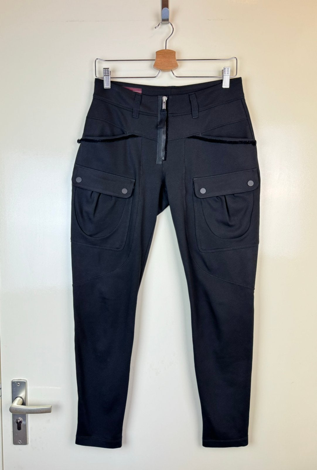 HIGH TECH Black Gothic Pants Trousers Cargo Y2K Japanese M, Maat 38/40 (M), Zwart, Ophalen of Verzenden, Zo goed als nieuw