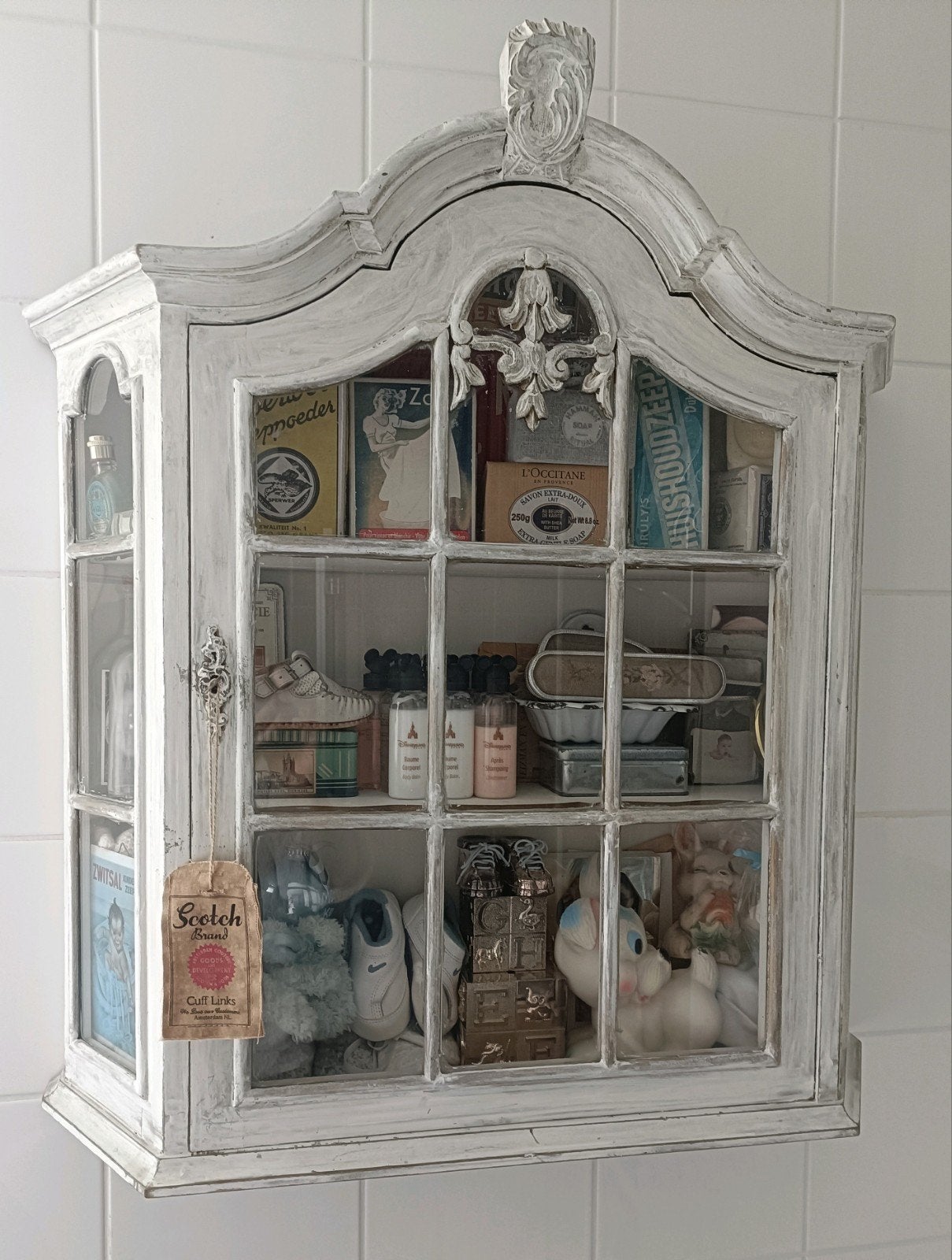 Antiek Brocante hangkastje, Antiek en Kunst, Ophalen
