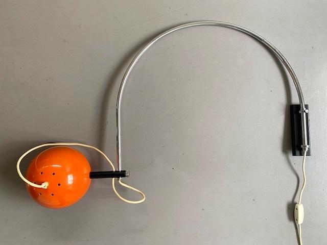 Vintage Herda wandlamp, Ophalen, Gebruikt, Metaal, Retro vintage