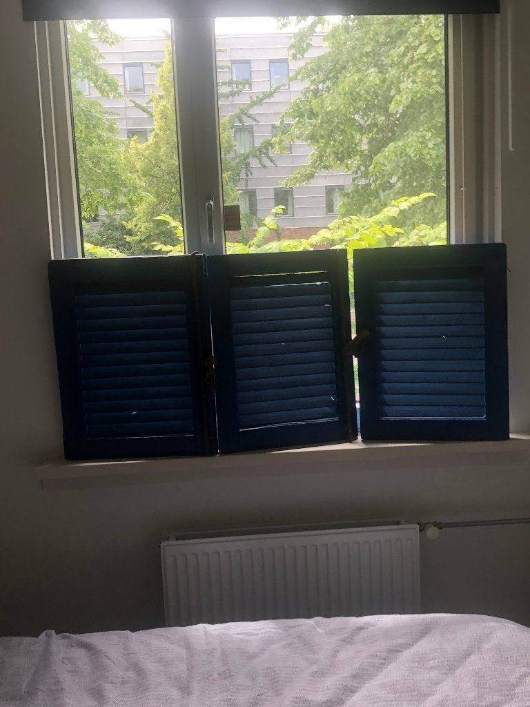 set van 3 rustieke louvreluikjes, Ophalen, Gebruikt