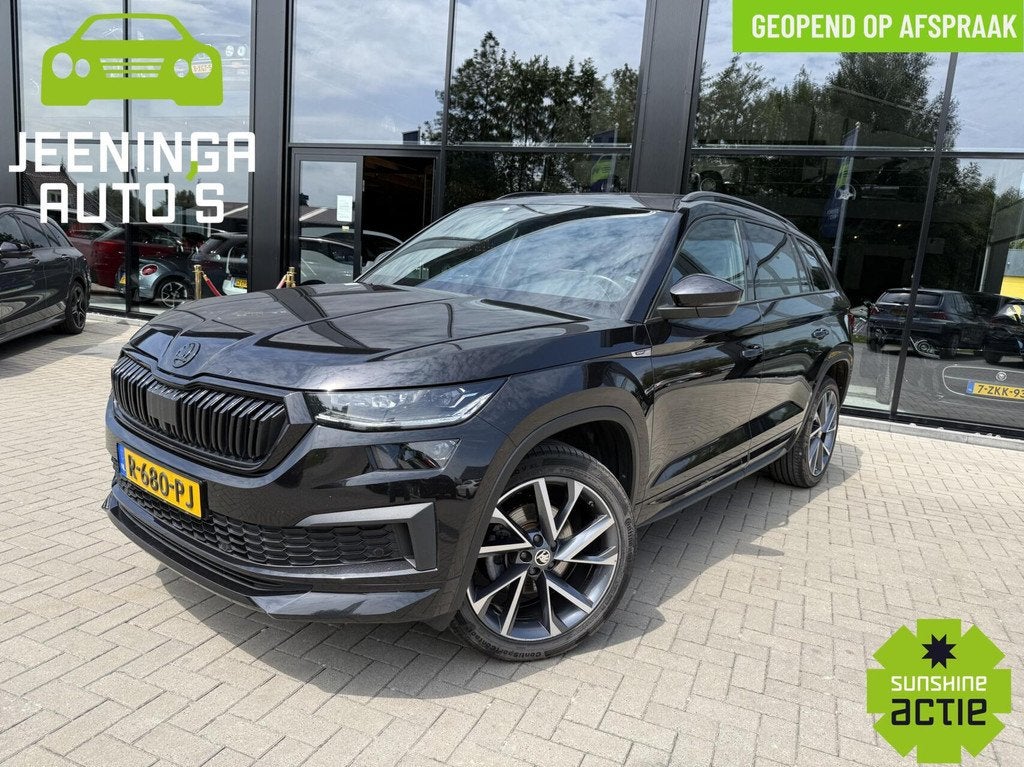 Skoda Kodiaq 1.5 TSI Sportline Business|Pano|Memory|Camera|E, Auto's, Skoda, 4 cilinders, 150 pk, Zwart, SUV of Terreinwagen