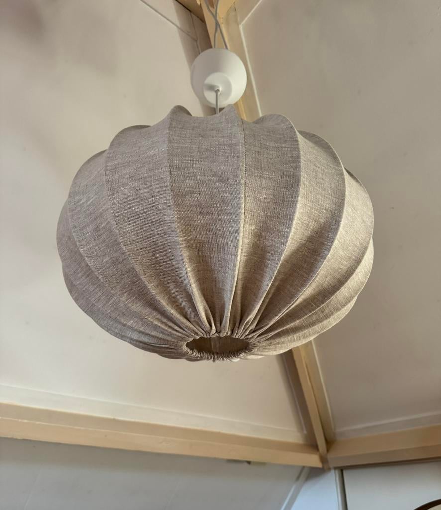 Nieuwe H&M HM PR Home Hilma hanglamp beige 50cm, Ophalen, Zo goed als nieuw, Beige, Rond