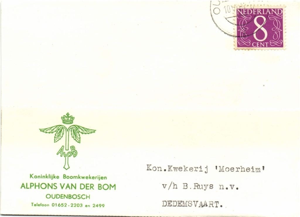 Alphons van der Bom, Oudenbosch - 06.1964 - briefkaart, Ophalen of Verzenden, Briefkaart