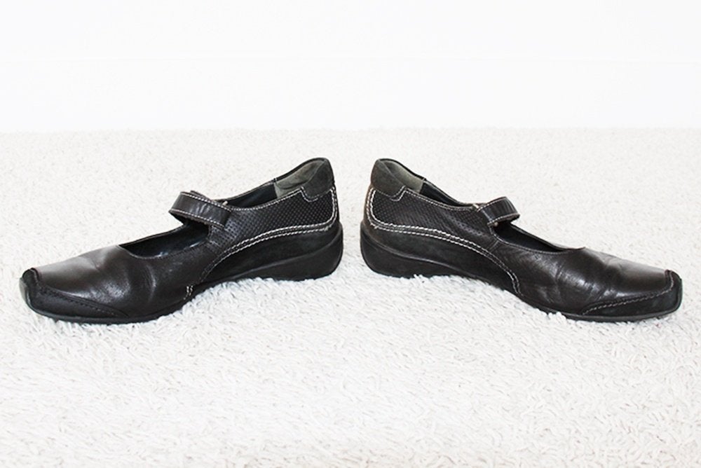 Mooie Leren Rshoes Schoenen (Maat 39) - s11 € 45,-, Zwart, Overige typen, Ophalen of Verzenden, Zo goed als nieuw