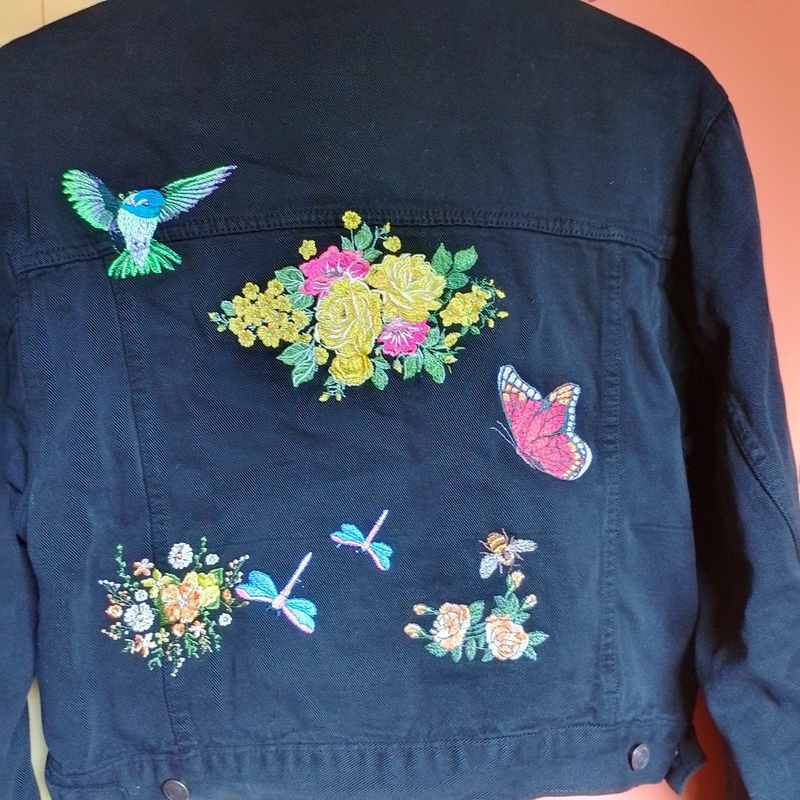 Lee Bas Jeans spijkerjas met kleurrijke borduursels, Ophalen of Verzenden