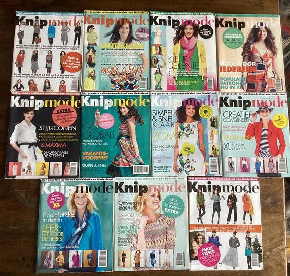 11x Knipmode naaitijdschriften 2013., Ophalen of Verzenden, Zo goed als nieuw, Vrouw, Knipmode