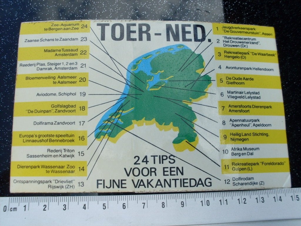 sticker toer-ned 24 tips voor een fijne vakantie dag, Verzenden, Zo goed als nieuw, Bedrijf of Vereniging