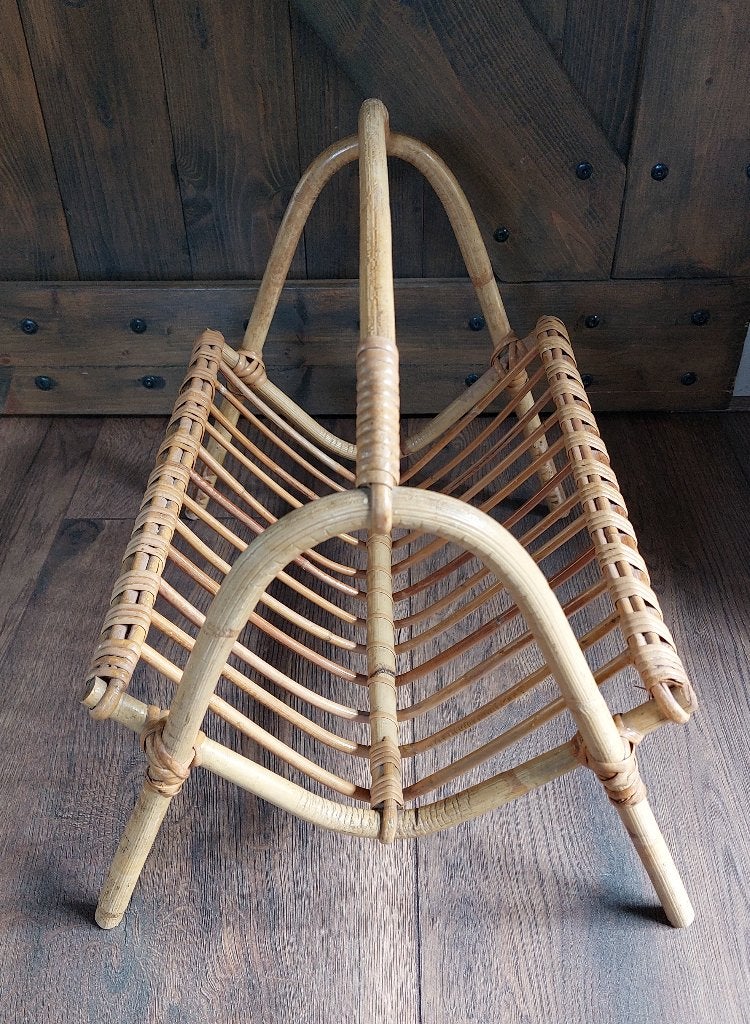 Rohe lektuurmand/lektuurbak, rotan/riet, Huis en Inrichting, Lectuurbak, Ophalen, Gebruikt, Natuurlijk materiaal
