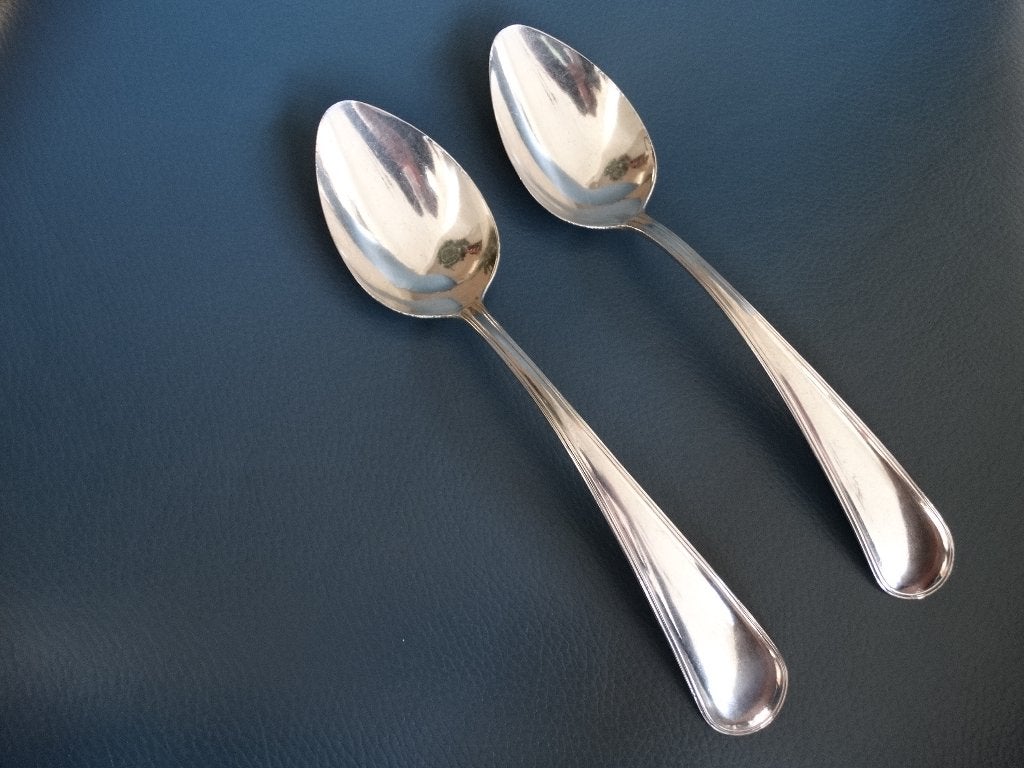 Set grote zilveren groentelepels rondfilet dienlepels 1919, Antiek en Kunst, Antiek | Goud en Zilver, Verzenden, Zilver