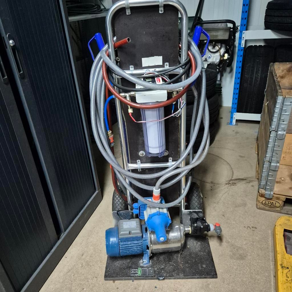 Osmose maker met filter op kar, Ophalen of Verzenden, Gebruikt, Elektrisch, Beregeningspomp