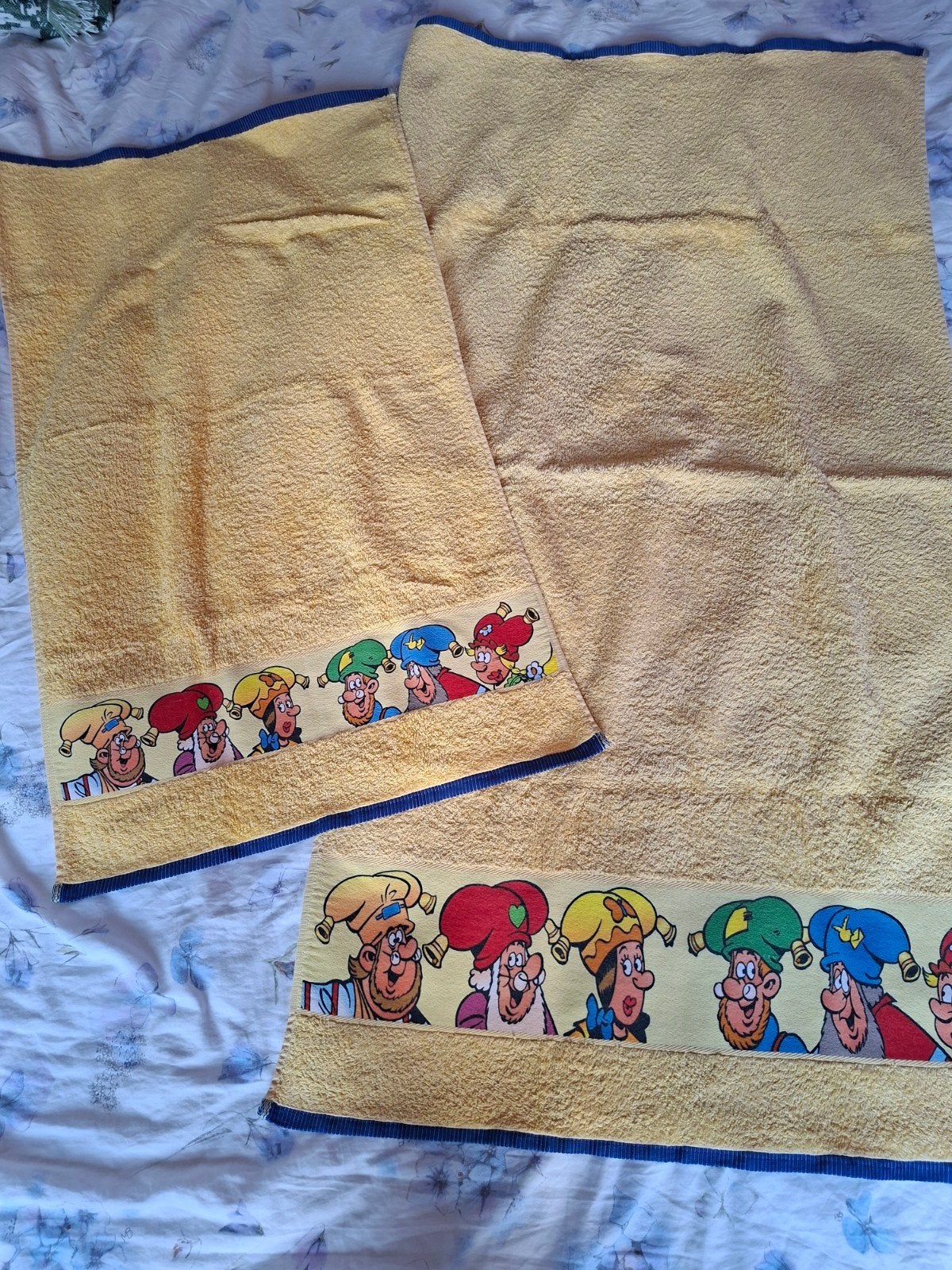 Kabouter Plop handdoek en badlaken set, Gebruikt, Overige merken, Ophalen of Verzenden, Badlaken