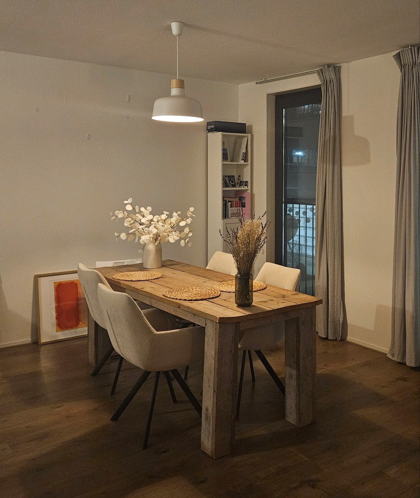 Wood dining table (200x78x78), Ophalen, Gebruikt, 200 cm of meer, 50 tot 100 cm