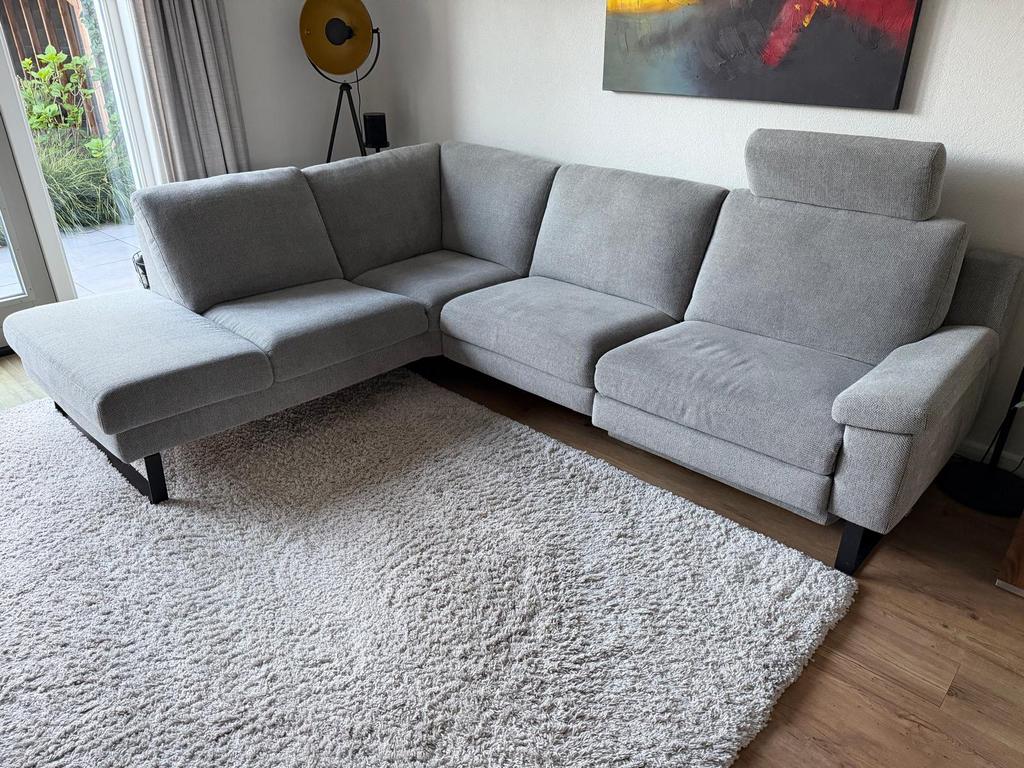 Mooie grijze hoekbank van Montel 226x280x90, Ophalen, 250 tot 300 cm, Hoekbank, Zo goed als nieuw