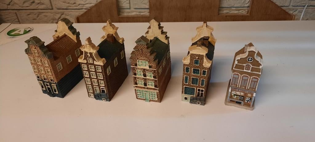 5 stuks grachten huisjes, Ophalen of Verzenden, Gebruikt