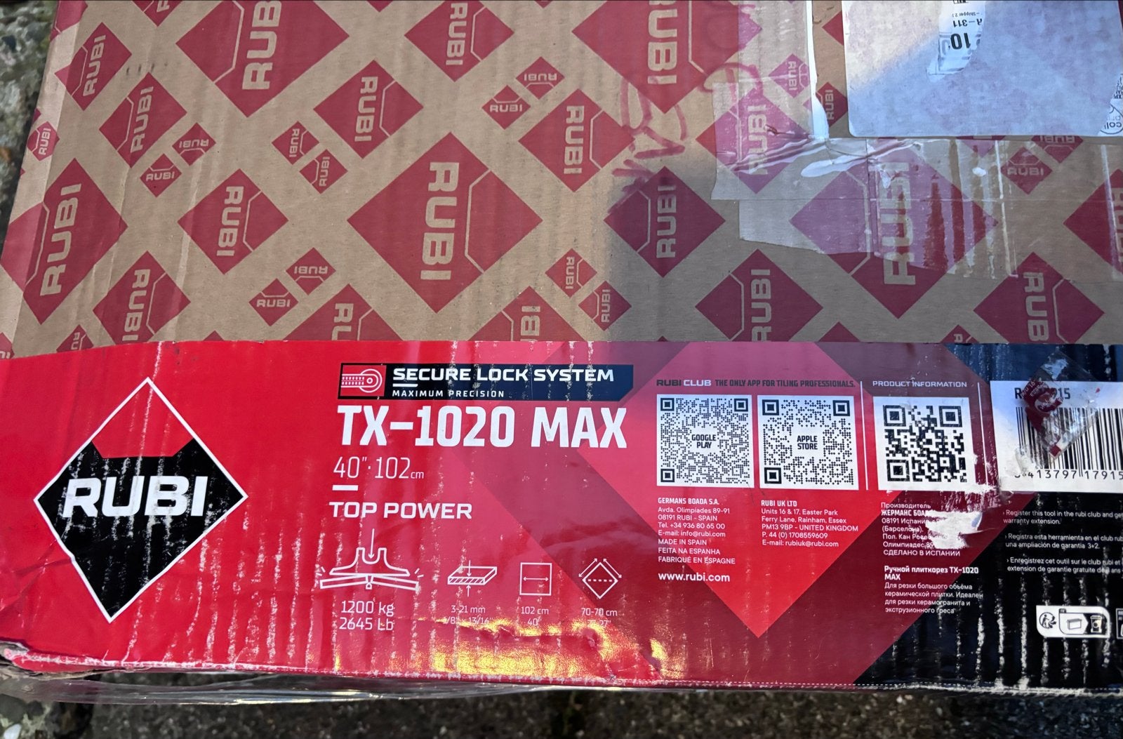 Rubi TX-1020 MAX Tegelsnijder - Nieuw in doos, Ophalen, Nieuw