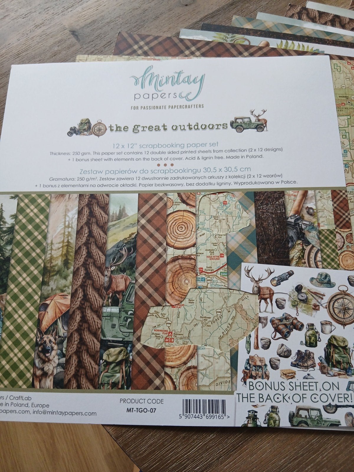 Mintay Papers The Great Outdoors Scrapbook Papier Set 30x30, Verzenden, Nieuw, Papier of Karton, Overige merken