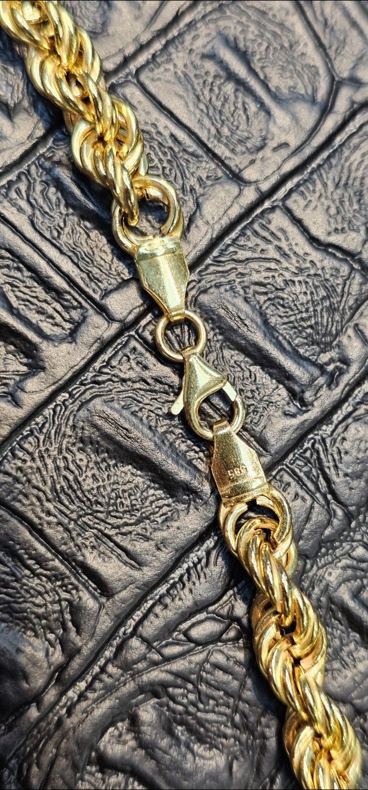 Prachtige ropchain 14k gouden ketting 6mm, Ophalen of Verzenden, Nieuw, Goud, Goud