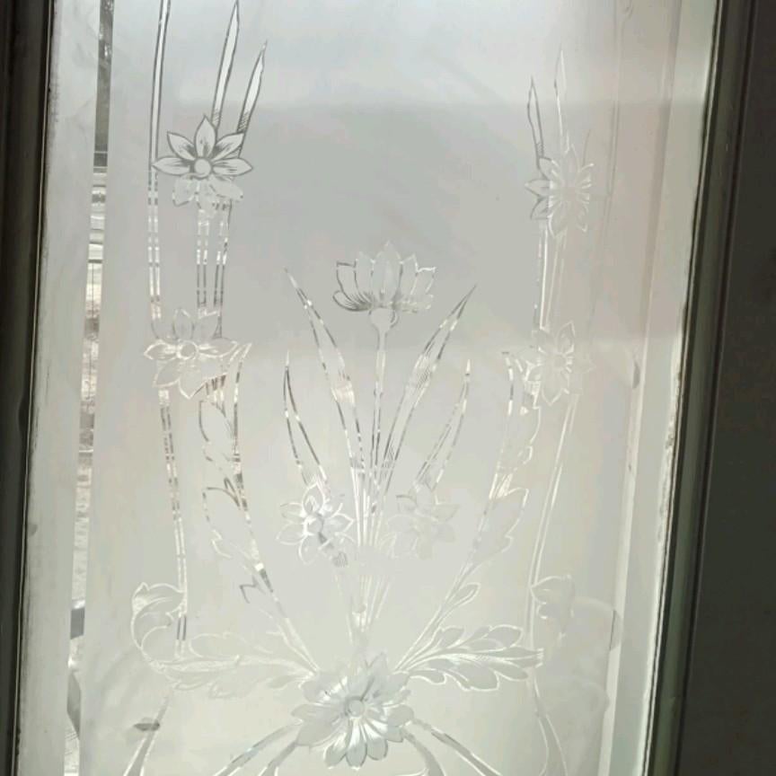 Tussen deur antiek geslepen glas, Ophalen, Minder dan 80 cm, Glasplaat