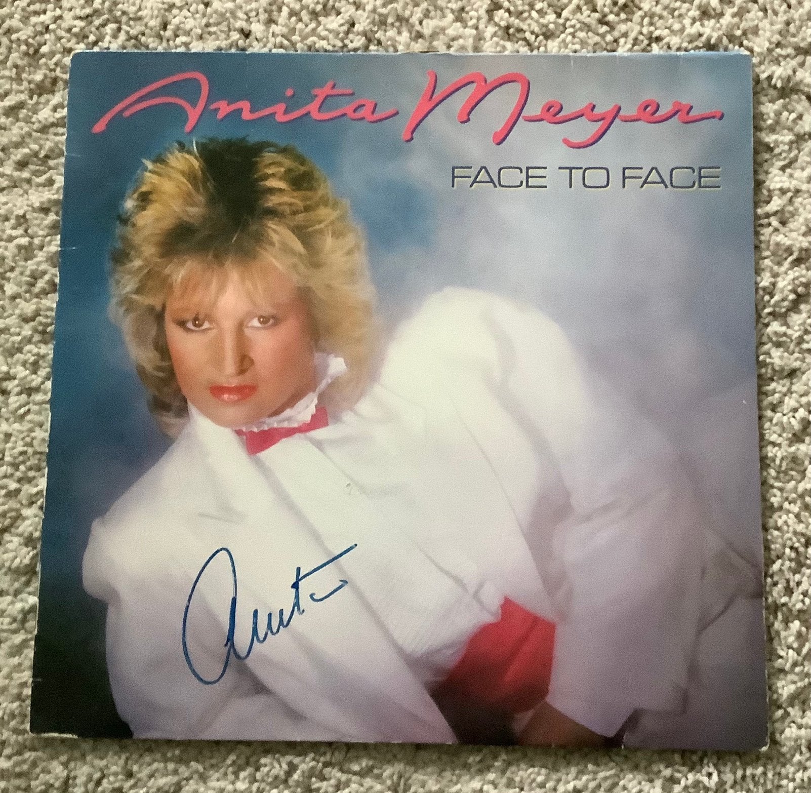 Anita Meyer - Face to face LP met handtekening, Ophalen of Verzenden, Gebruikt, Pop, LP