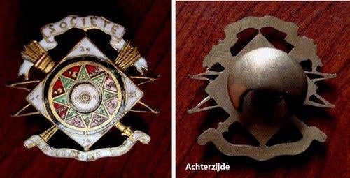 Belgische insigne, Boogschuttersgilde Guillaume Tell, Verzenden, Overige materialen, Buitenland