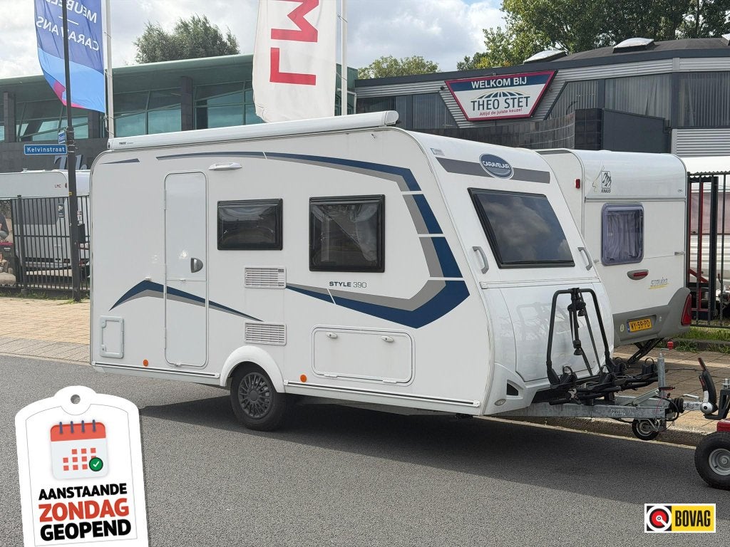 Caravelair Alba Style 390 Casluifel-fietsendrager, Dwarsbed, Bedrijf, Treinzit, 750 - 1000 kg