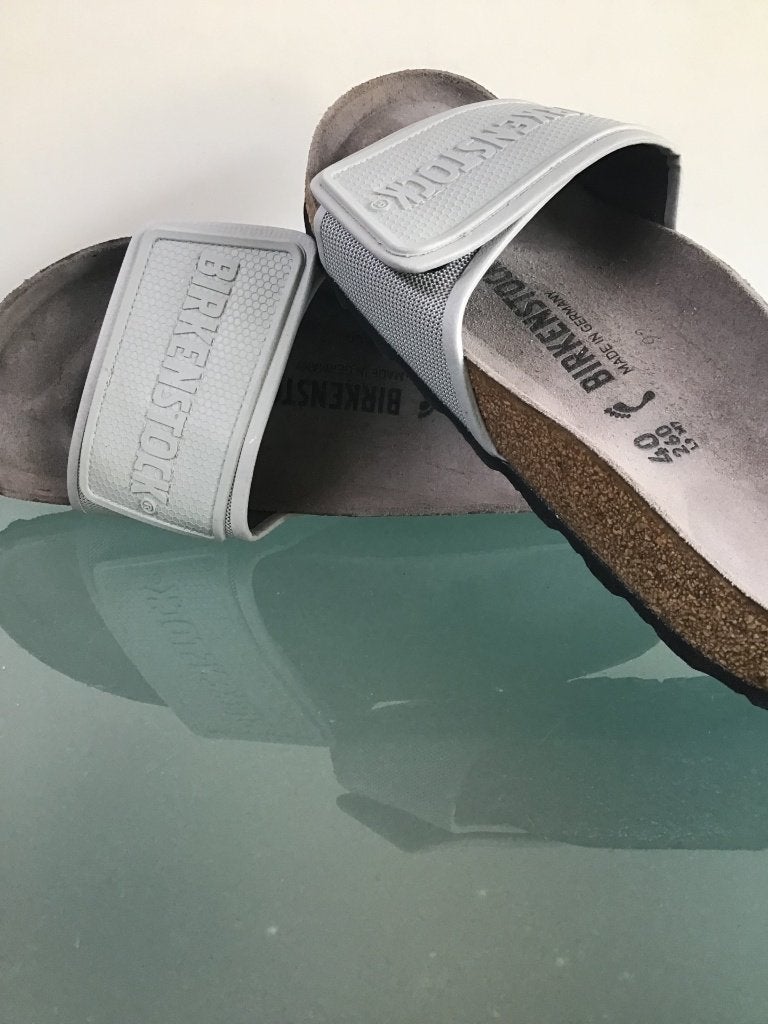 Birkenstock 40 Nieuwe grijze slippers | Gratis verzenden, Slippers, Verzenden, Nieuw, Grijs