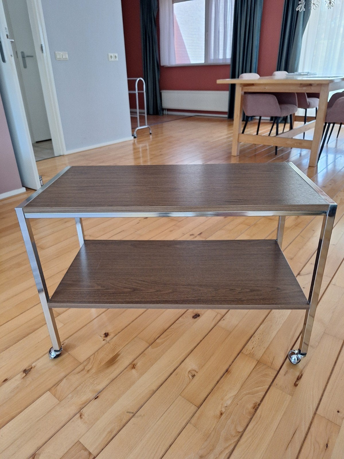 retro trolly  jaren 70, Ophalen, Gebruikt, 50 tot 100 cm, Teakhout