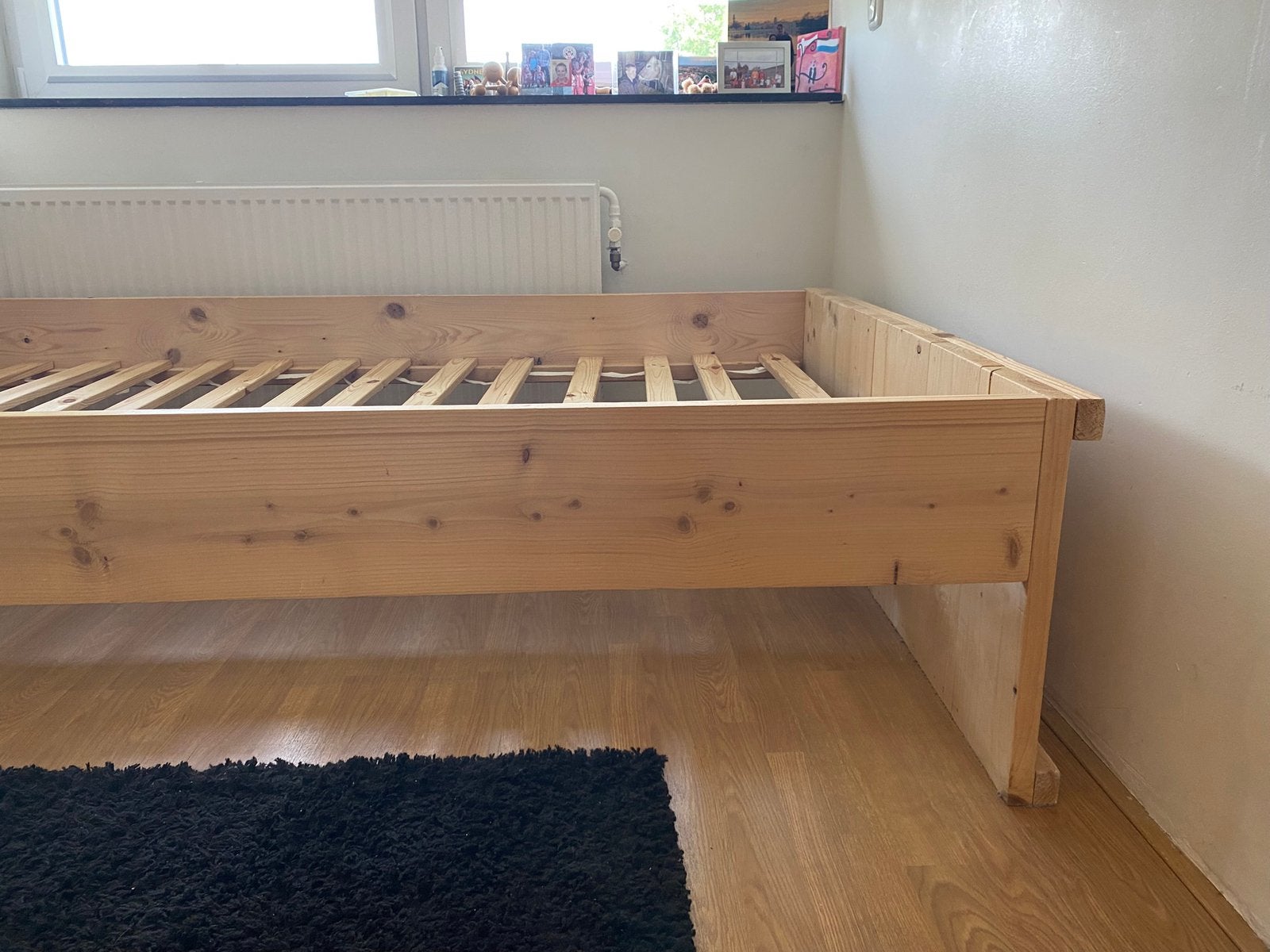Bed van steigerhout gratis af te halen, Huis en Inrichting, Slaapkamer | Bedden, Ophalen, Gebruikt, Overige kleuren, Steigerhout