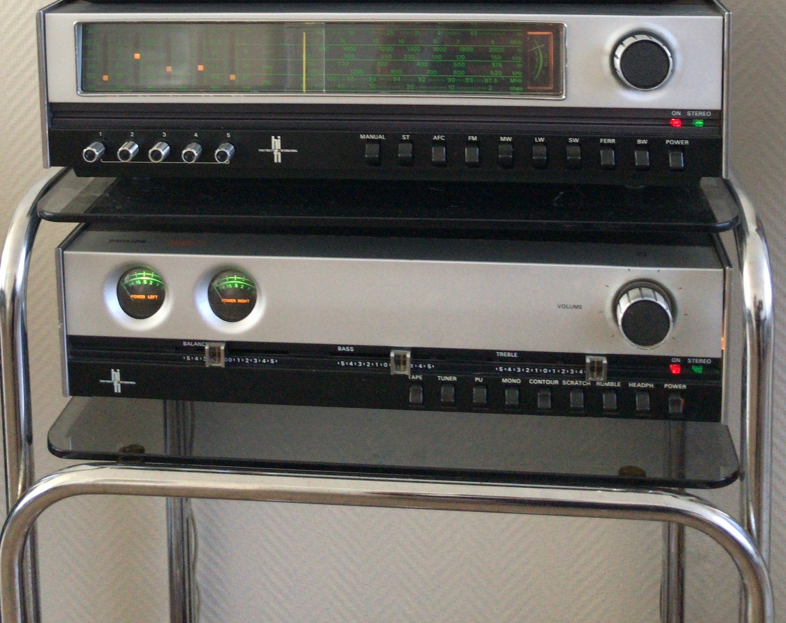 Set Philips RH550, RH651 en 212 platenspeler, Gebruikt, Ophalen, Overige merken, Minder dan 60 watt
