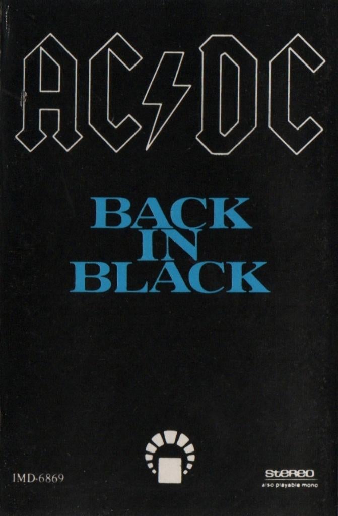 Cassettebandje AC/DC – Back In Black, Cd's en Dvd's, Cassettebandjes, Gebruikt, Rock en Metal, 1 bandje, Ophalen of Verzenden