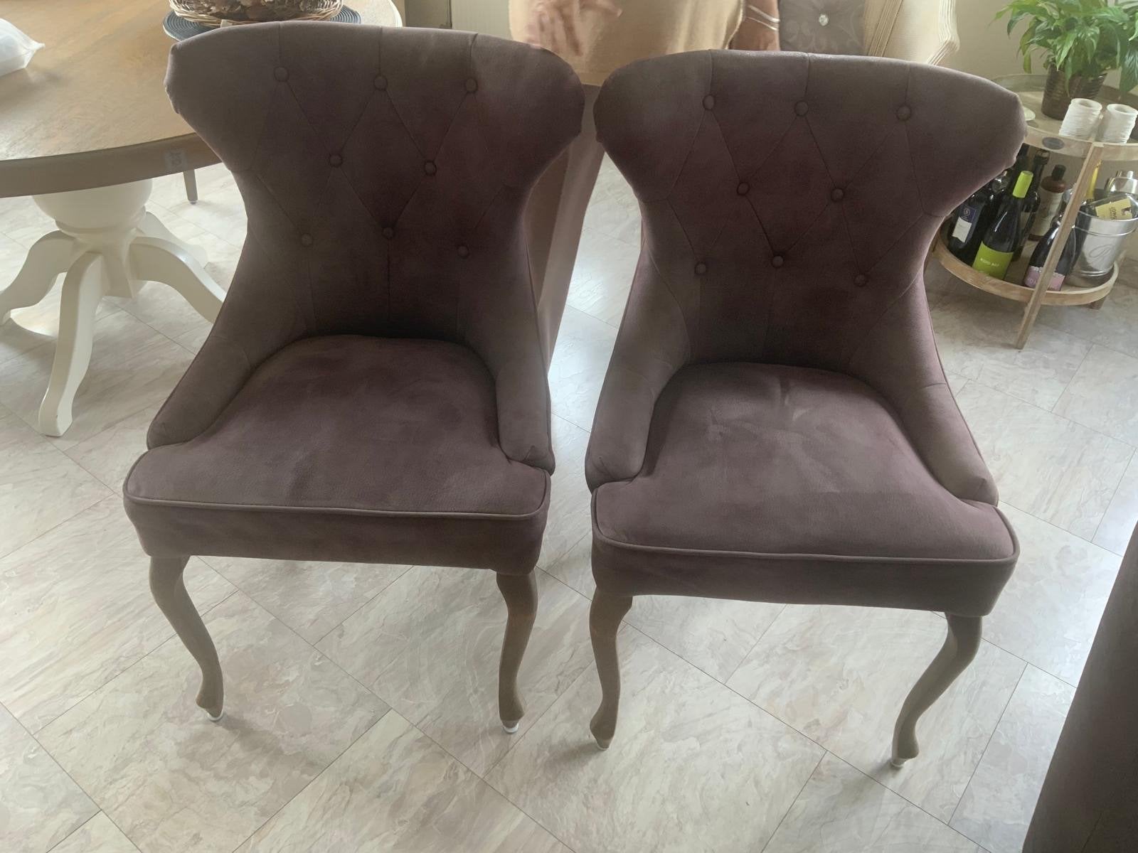 Set van 4 elegante eetkamerstoelen - Bruin, Ophalen, Hout, Gebruikt, Overige kleuren