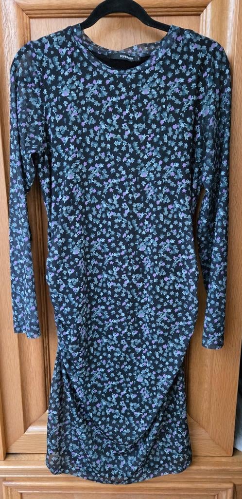 Supermom jurk maat L - Zwart met bloemenprint, Verzenden, Jurk, Maat 42/44 (L), Zo goed als nieuw