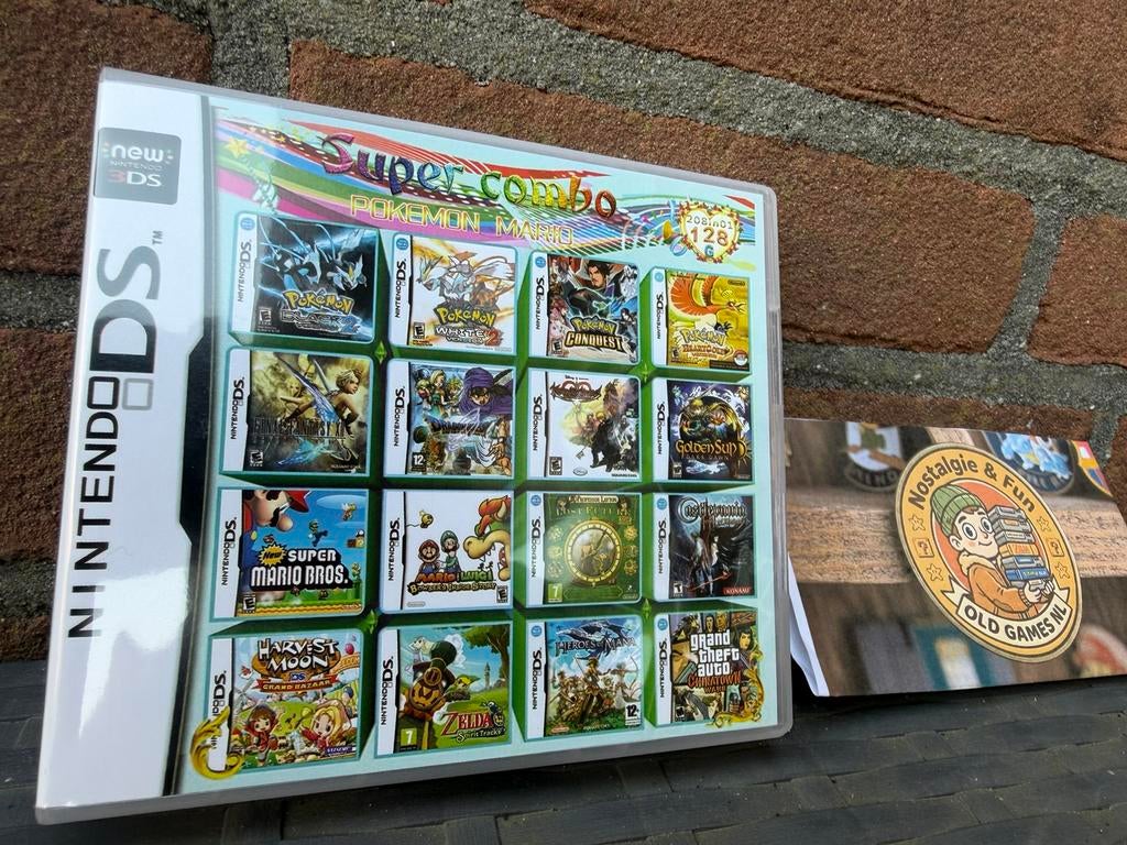 Nintendo DS 208 in 1 Multi Game - Pokémon, Mario & Layton!, Spelcomputers en Games, Games | Nintendo DS, 1 speler, Ophalen of Verzenden