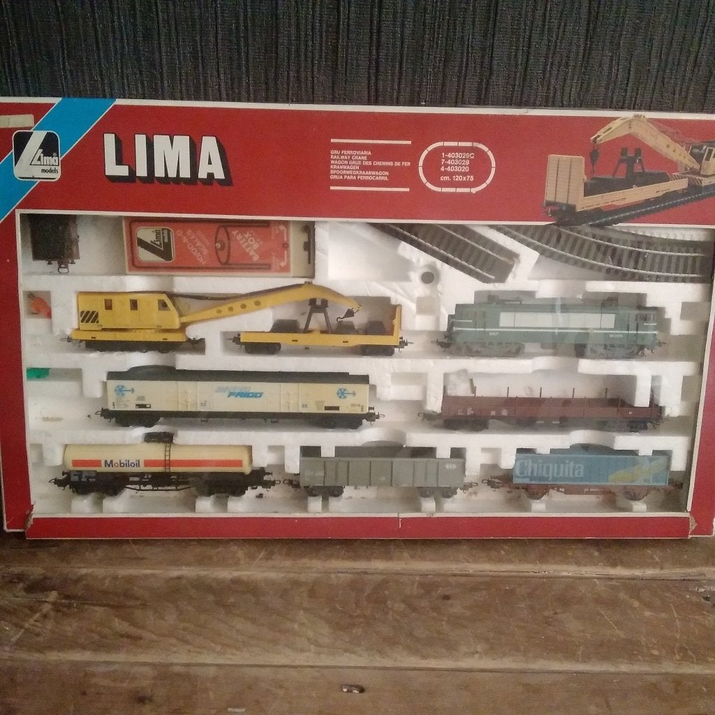 Vintage LIMA treinset in doos.Mooie vintage set!!!, Verzenden, Gelijkstroom of Wisselstroom, Lima, Gebruikt