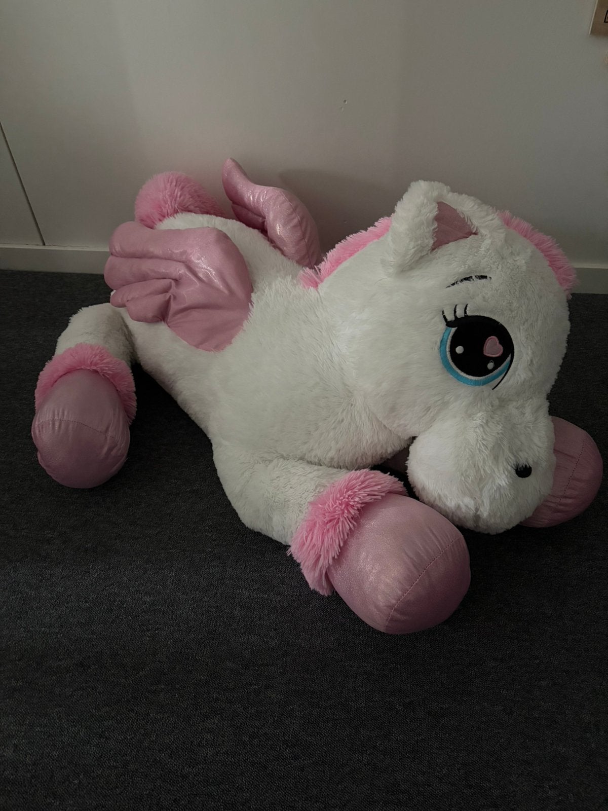 Grote eenhoorn unicorn knuffel, Ophalen of Verzenden, Zo goed als nieuw, Overige typen