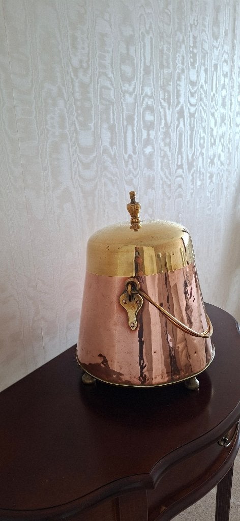 Antieke koperen doofpot met deksel, Ophalen, Koper