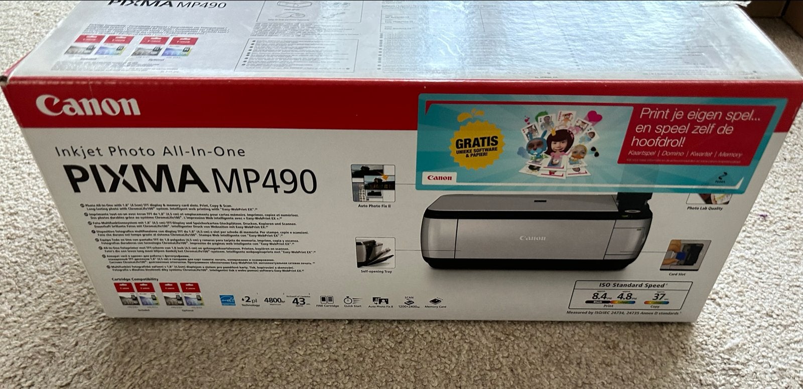 Canon Pixma MP490 All-in-One Inkjet Printer - Nieuw in doos, Computers en Software, Printers, Inkjetprinter, All-in-one, Nieuw