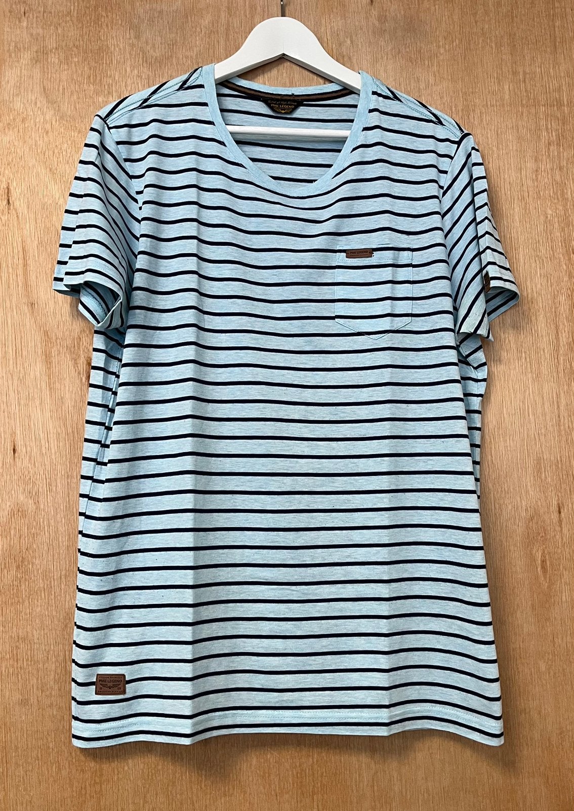 PME Legend gestreept t-shirt met borstzak - Maat L, Ophalen of Verzenden, Zo goed als nieuw, Maat 52/54 (L)