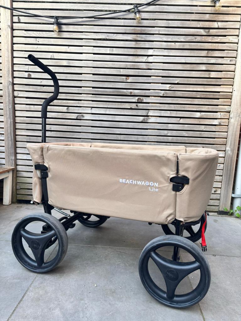 Beach wagon Lite - Beige/Zandkleurig, Caravans en Kamperen, Bolderkarren, Gebruikt, Opvouwbaar, Ophalen
